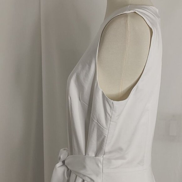 Antonio Melani Jumpsuit 12 White Sleeveless Wide Leg Crew Neck Adelaide - Picture 8 of 10